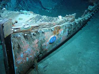 Bow section of what is believed to be 36-foot motor pinnace